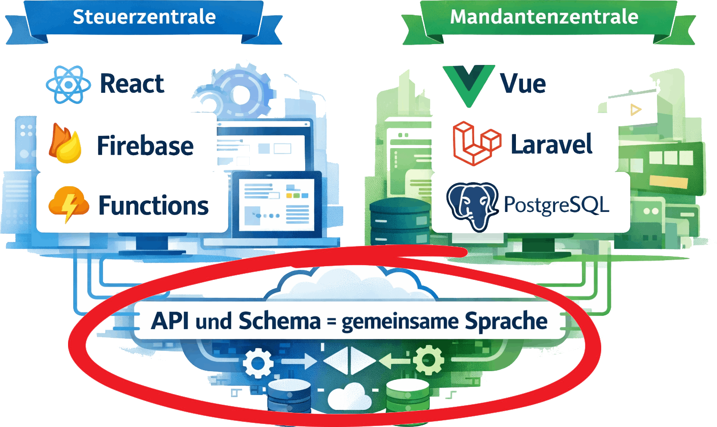 Steuerzentrale - Mandantenzentrale hervorgehoben
